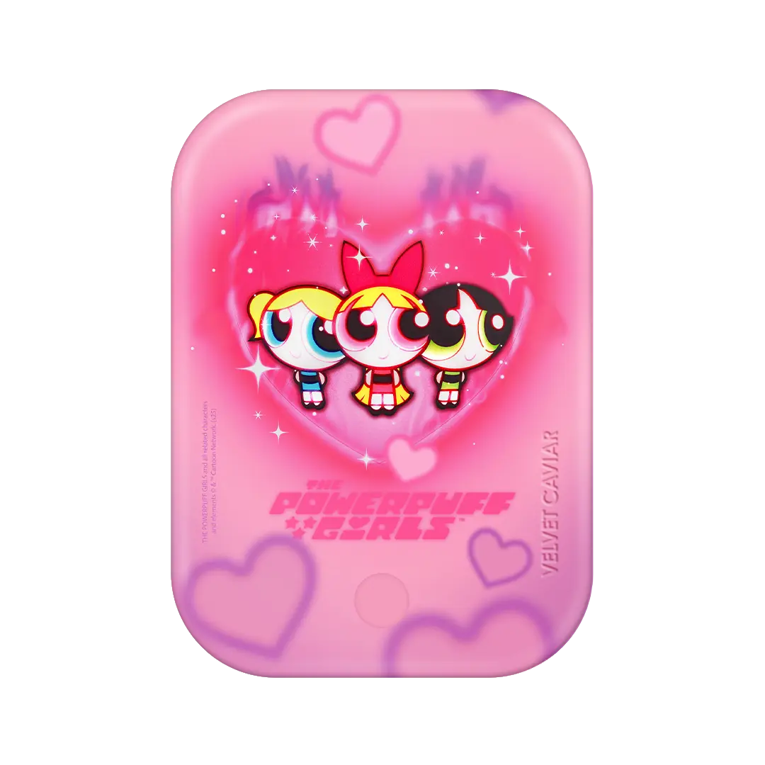 Velvet Caviar The Powerpuff Girls Airbrush Hearts MagSafe Power Pack - Fast Charging Extra Power, Strong Magnetic Grip Compatible iPhone Wireless Chargers