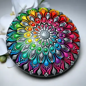 Mindful Mandala Dot Art Kit  Wooden Tools & Stencils – Stress Relief Painting Set for Beginners | Best Creative DIY Gift for Mom