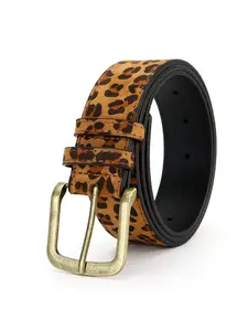Cross-border hot-selling leopard print belt with fashionable alloy pin buckle, versatile for pants and dresses, European and American style women's belt