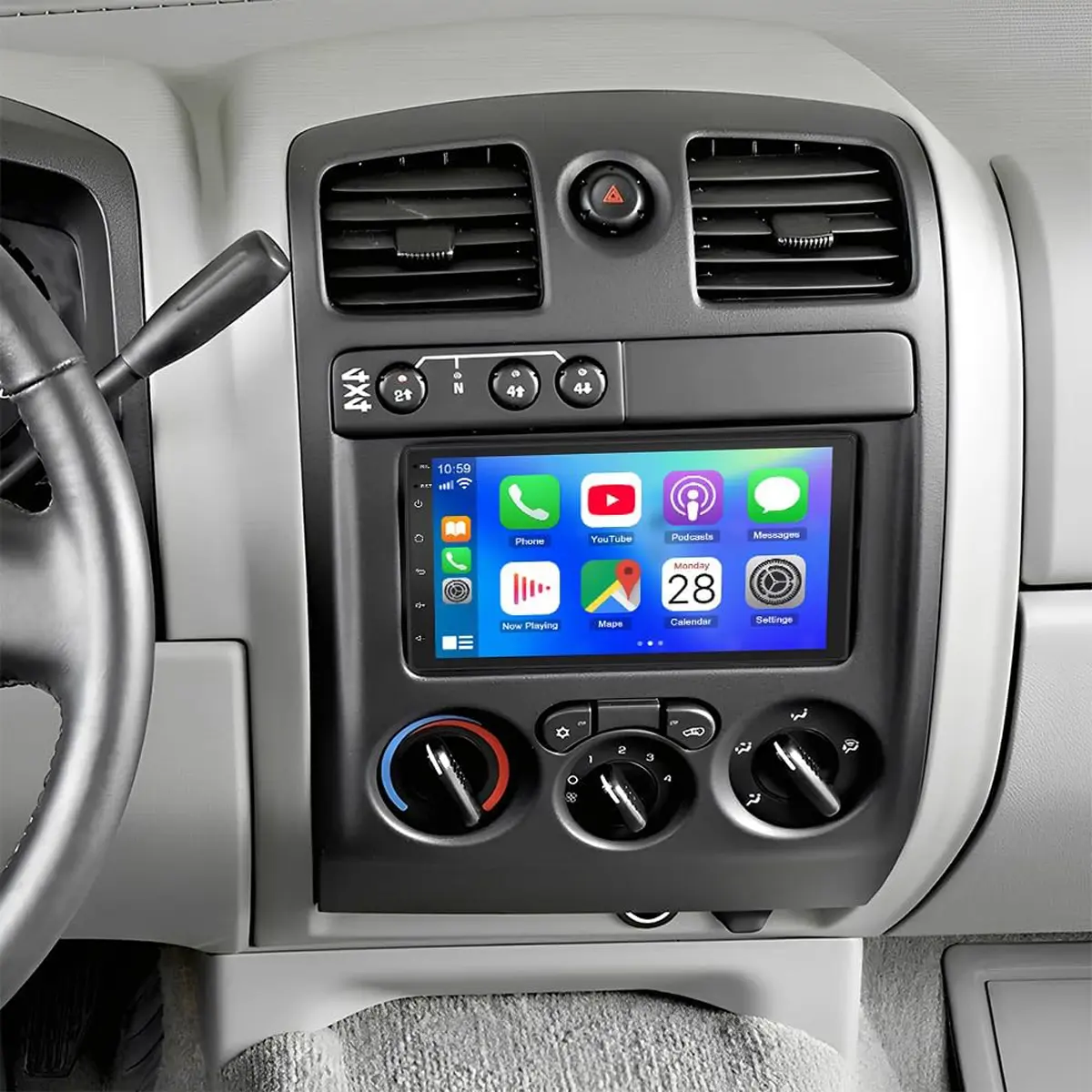7" Android 13 Android Auto Radio for Chevy Colorado 2004-2012, Wireless CarPlay Touchscreen, GPS Navigation, Bluetooth, WiFi, Backup Camera, SWC, 2+32GB Storage