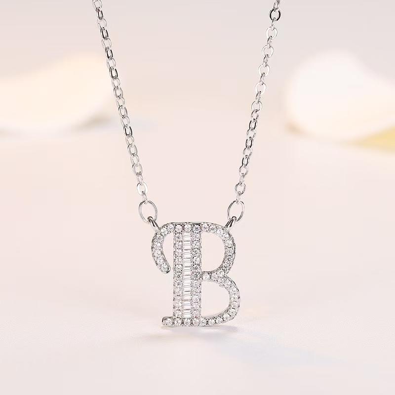 Your Name My Last Name 26 English Alphabet Letter Necklace for Women DZXL3915