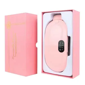 Portable Cordless Heating Pad for Period Cramps, Electric Waist Belt Device with 3 Heat Levels & 3 Massage Modes, Ideal Birthday Gifts for Women & Girls (Pink)