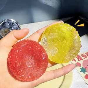 Mochi Ball Squishy Ice Crack Crystal  Cold Touch Handmade TPR Sensory Grippies, Crunchy ASMR Sound Squeeze Fidget Toy, Soft Novelty Relaxation Toy for Gifting & Daily Play