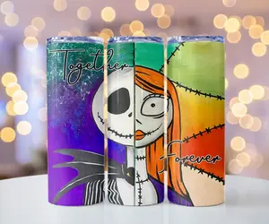 Eternal Unity: Jack & Sally "Together Forever" Tumbler