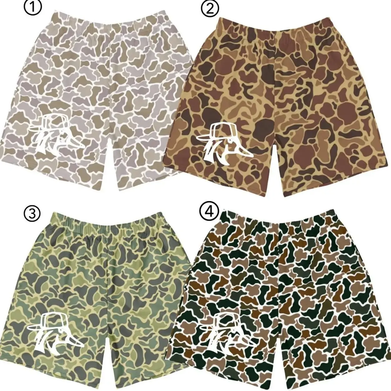 Duck Head Camo Shorts for Men – Retro Camouflage Athletic Shorts, Vintage Outdoor Style, Comfortable Beach & Streetwear Essentials IH9