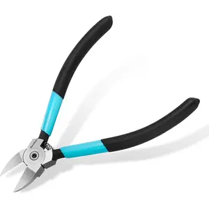 6-Inch Professional Wire Cutters, Flush Cutters with CNC Machined Edges, CR-V Thickened Side Cutters, Ultra- Flush Cut Pliers for Crafting, Electronics, Zip Ties, and DIY Models