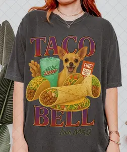 Comfort Colors Taco Bell Graphic Tee Shirt, Taco Bell T-Shirt, Funny T-Shirt, gift for Women & Men Unisex T-Shirt