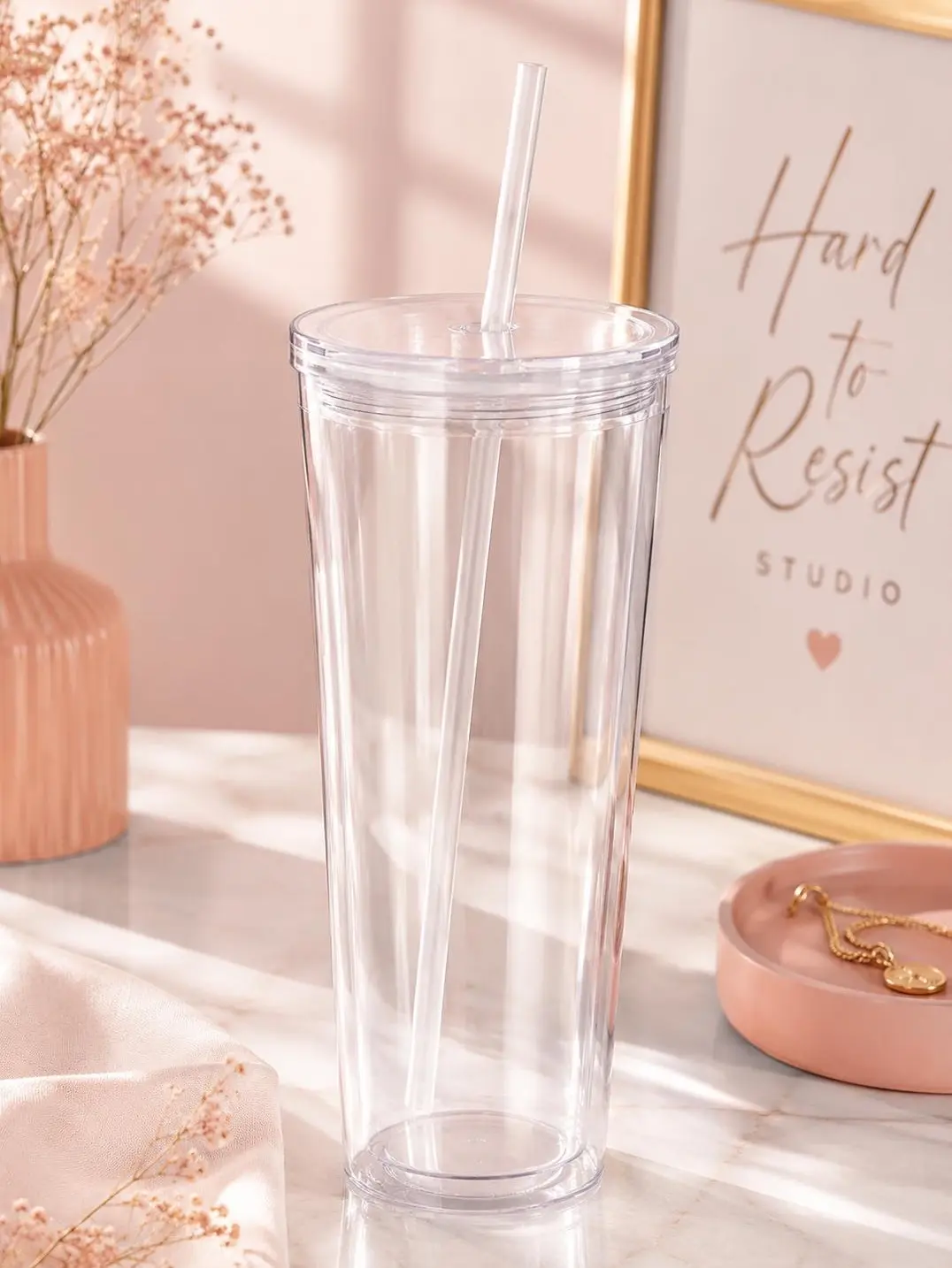 Vaso de doble pared de 24oz personalizado en live