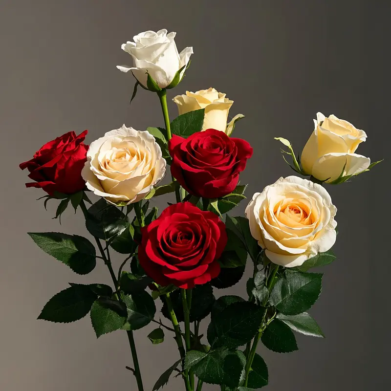 Multicolor plastic roses, eternal rose flower, are suitable for autumn, Halloween, weddings, Mother's Day, home decoration, and holiday table centerpieces. They are elegant gifts for the living room that require no maintenance.