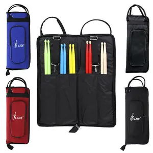 SLADE Drumsticks Bag Holder Thickened Large Capacity Drum Sticks Bag Hangable Portable for Drumsticks Brushes Mallets Up to 6 Pairs