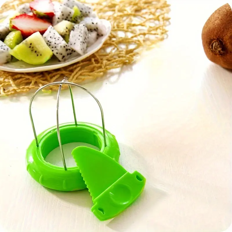 Effortless Stainless Steel Kiwi Peeler: Easy-to-Handle, Quick Snack Prep Cutter & Fruit Splitter