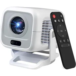 Mini Projector with Wifi and  , 1080P 4K Support Portable Projector with Android TV OS,180? Rotatable,AI Auto Focus & Keystone,35"-130" Screen Video Projector