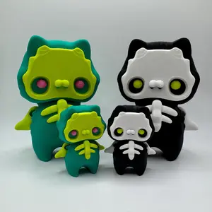 3D Printed Skelly Pixie – Articulated Halloween Pixie in Two Color Options | Cute Spooky Décor