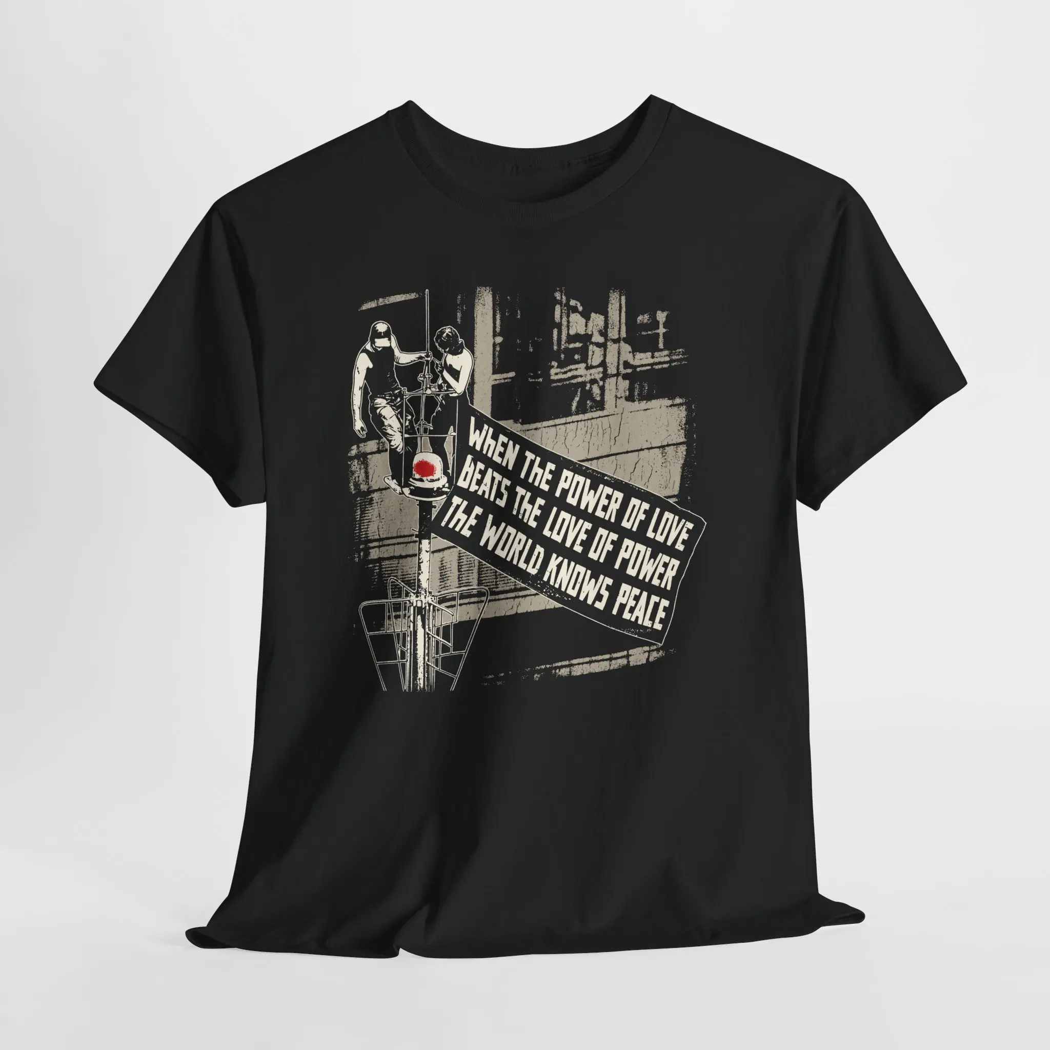 When The Power Of Love Beats The Love Of Power Shirt, Viral Peace Banner Tee, Empire State Inspired Protest Shirt, World Knows Peace T-Shirt