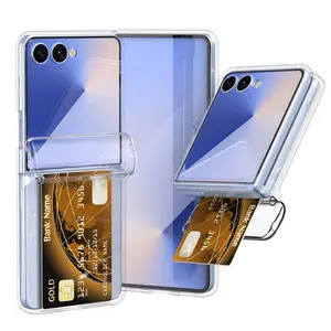 For Samsung Galaxy Z Flip 7 Case Spring Card Slot Wallet Hinge Cases For Samsung Z Flip 7 6 5 Z Flip7 ZFlip7 Shockproof Coque