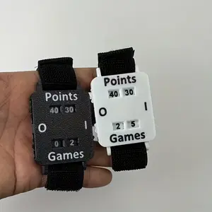 Insect ball/tennis ball/paddle ball scoring wristband - Instant score counter, wrist-based counter, no memory loss, compatible with single/double games - Suitable for coaches, referees, players (white/black) - Scoring accessory