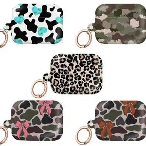 5 vers Trendy Camo & Leopard Print AirPods Case, Protective Cover for AirPods Pro 1 2 3 & Gen 1 2 3 4 ( No Keychain) UBHIWR