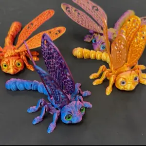 3D Printed Articulated Dragonfly – Colorful, Flexible & Adorable