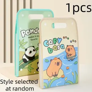 A4 Handheld Accordion Bag, Multi-Layer Large Capacity, Cute Panda/kapibara Design, Easy Storage for Test Papers, Ideal for Elementary Students