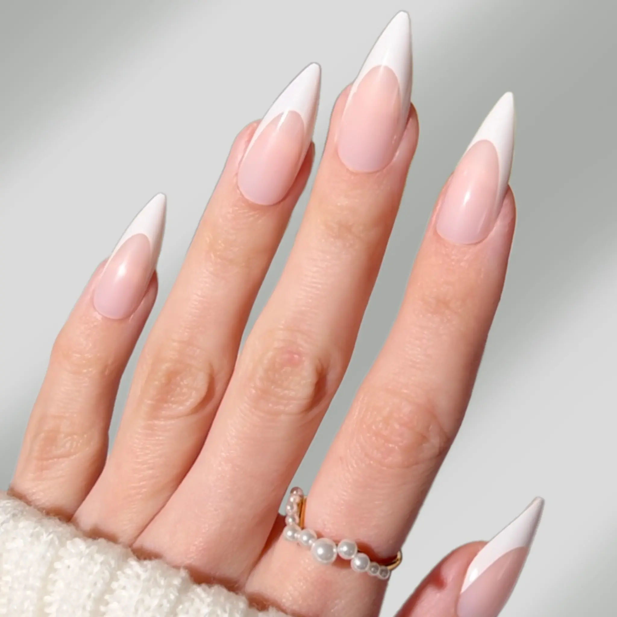 French Stiletto Press-on Nails