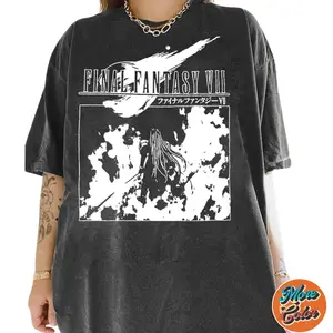 Final Fantasy VII Shirt, Sephiroth Vintage Sweatshirts, Cotton Unisex T-shirt, Crew Neck, Size S- 3xl, Menswear Top, Womenswear Top Underwear Streetwear