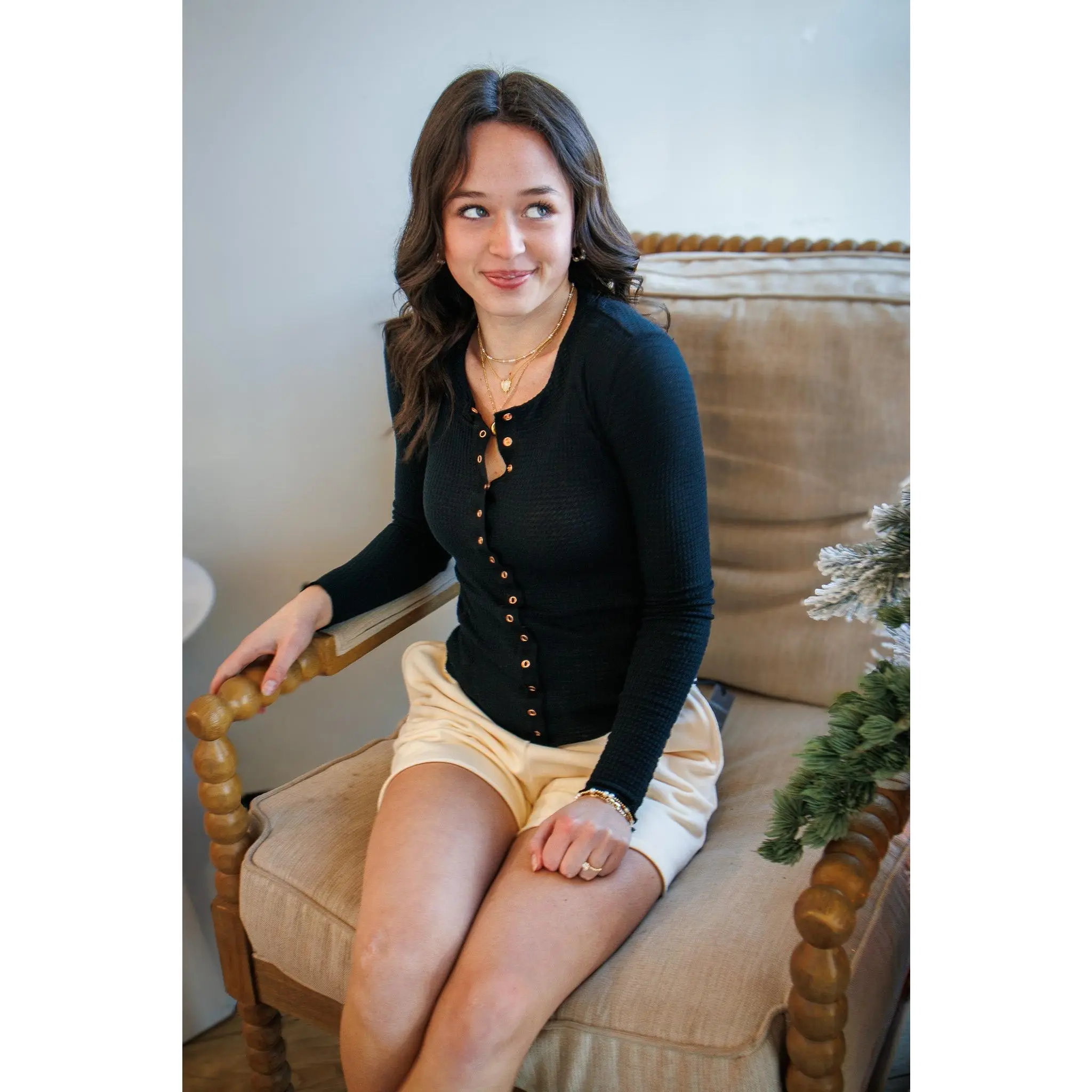 Free People - Going Places Cardi - BLACK