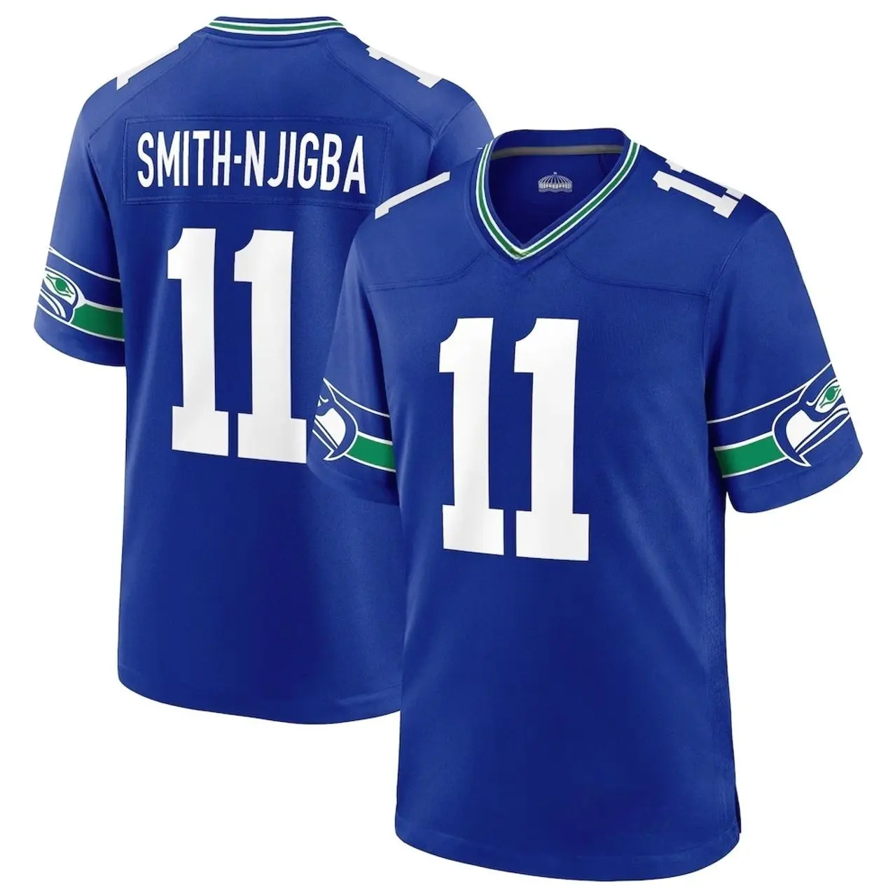 Unisex Football inspired by Smith-Njigba 11 Seattle Throwback Player Game Jersey - Royal