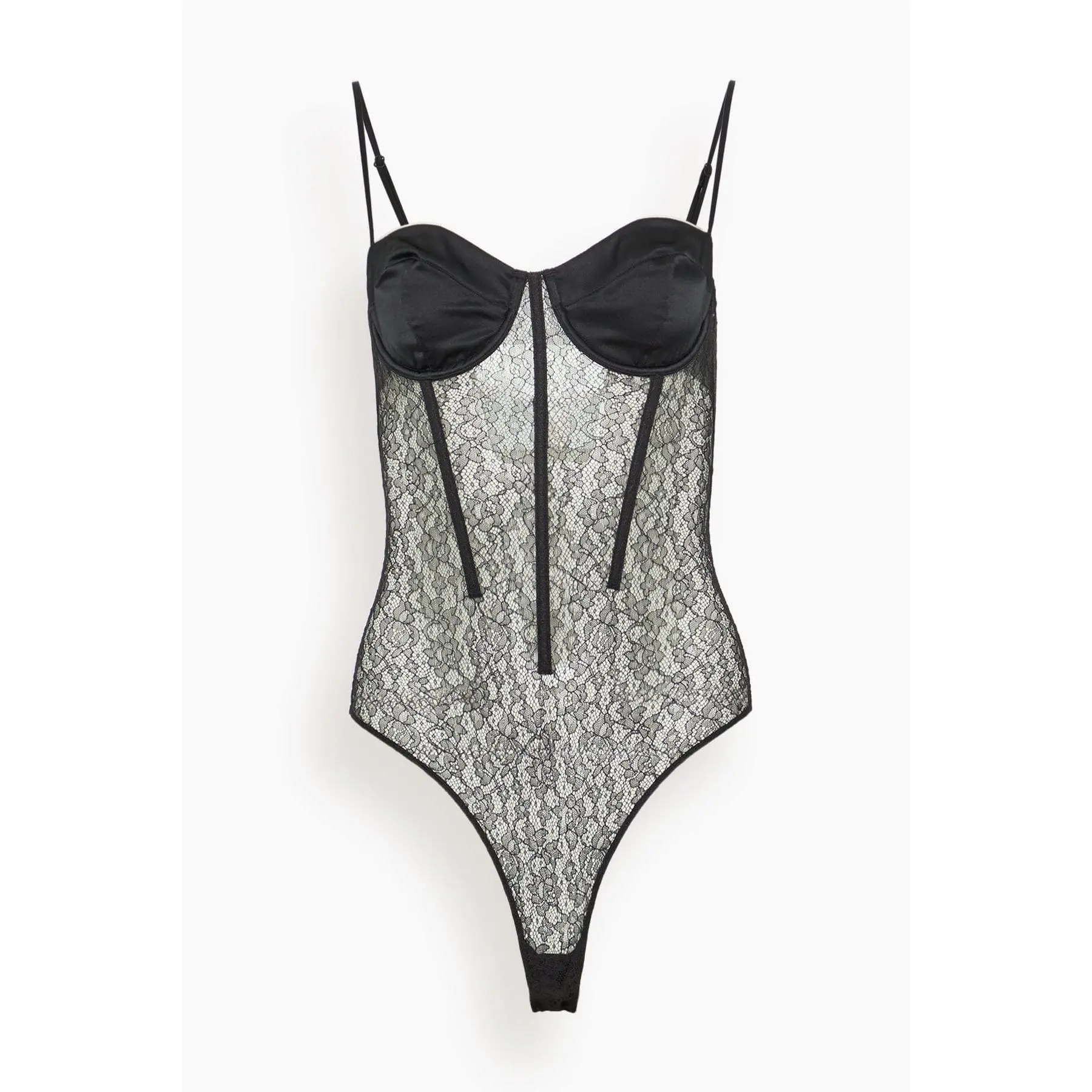 Petite Fleur Bodysuit in Black