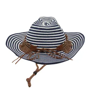 Women's Felt Fedora Hat Wide Brim Panama Hats with Tassel