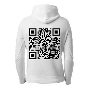 (On Back) Funny Rickroll QR Code – Scan Meme Design – Internet Prank Humor Unisex Heavy Blend Hoodie
