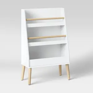 Modern Tall Three Shelf Bookshelf White - Pillowfort