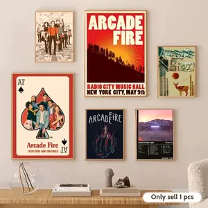 A-Arcade F-Fire Painting Calligraphy Gallery-Quality Canvas Wall Art Poster | Waterproof & Fade-Resistant | Minimalist Unframed Design | Living Room, Bedroom & Office Decor | Multiple Sizes | Holiday gifts