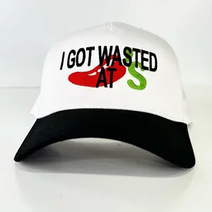 I Got Wasted At SnapBack Cap Hat Custom Embroidered