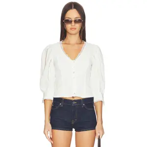 Free People x REVOLVE Summer Lace Blouse in Ivory