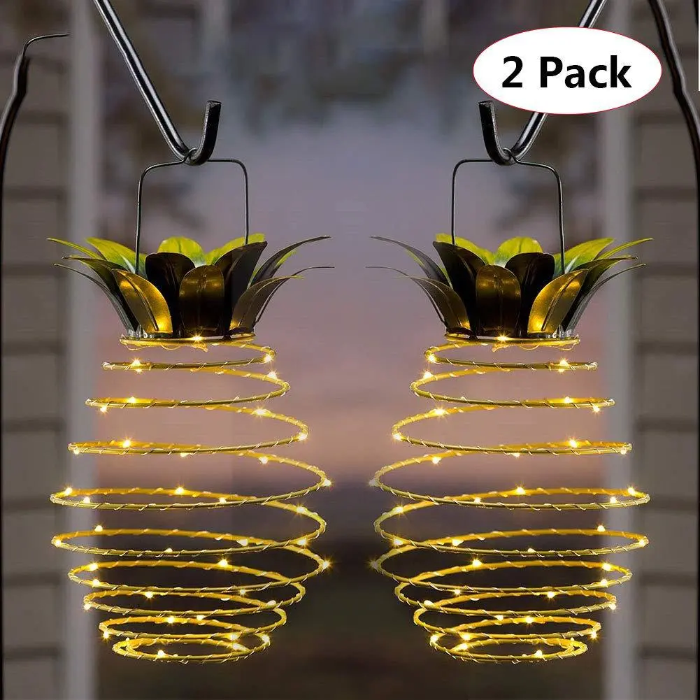 Solar-Powered Pineapple Hanging LED Decorative Lights - Waterproof, Glamping & Jolly Festive Decor for Outdoor Gardens & Home Ambient Use, Glamping Decorative Lights, Jolly Decorative Lights