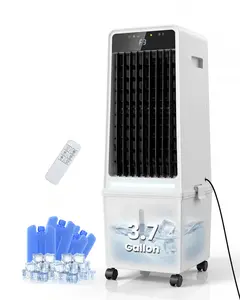 Air Choice Swamp Cooler, 30" Windowless Portable Air Conditioners with 3.7Gal Water Tank, 4 Ice Packs, Oscillation,  3 Speeds/Modes, 12H Timer, Night Light, Portable Swamp Cooler for Bedroom Office