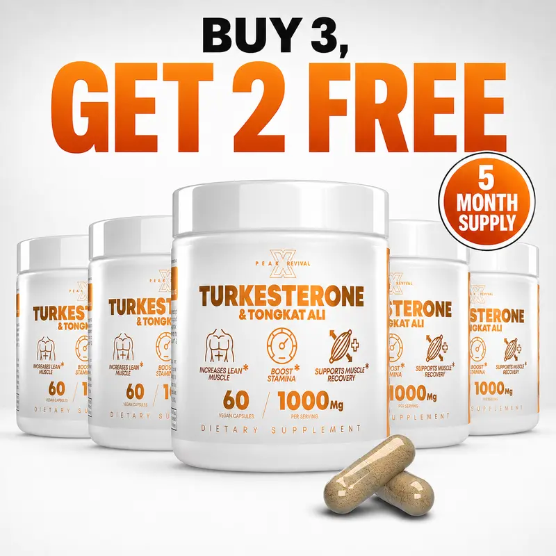 Peak Revival-X Turkesterone & Tongkat Ali 5 Month Supply – 1000mg Per Serving – 300 Capsules Total – Non-GMO Gluten-Free Dietary Supplement