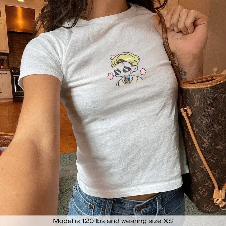 Cute Nanami Baby Tee, Nanami Chibi Baby Tee, Gift for Anime Lovers, Jujutsu Kaisen Shirt, 90s Style, Y2K