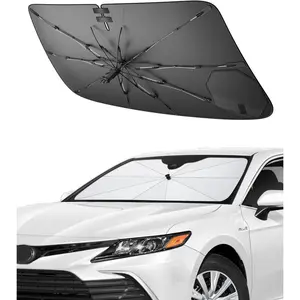 SHAOHAO for 2026 Toyota Camry Car Windshield Sun Shade Umbrella, for 2025 2026 Toyota Camry Accessories Car Window Sunshade Easy to Fold Reflective Heat & UV Protection Sun Visor Blocker
