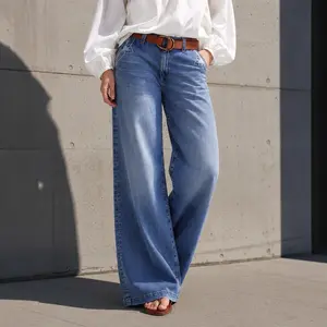 2026 Women's Embroidered Elastic Straight Pants, Casual Daily Wear Bottoms