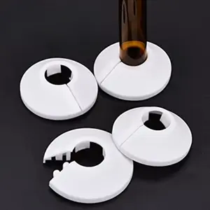 10pcs Decorative Heating Pipe Covers - Durable Plastic Black & White Cooling Pad Pipe Caps for Floor/Wall, Fit, Conceal Pipes, Modern Home Decor, Wall Decoration, Minimalist Style, Functional Design, Wall Accents, Renovation Projects