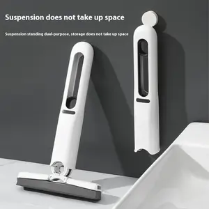 2-in-1 Mini Mop Set with Squeeze Handle - Absorbent Sponge and Cotton Heads for Small Spaces Desktop Tableware Quick Cleaning No Streak Tool Lightweight   mop floor cleaning   steam mop fine dust cuban brush spray window squeegee shower