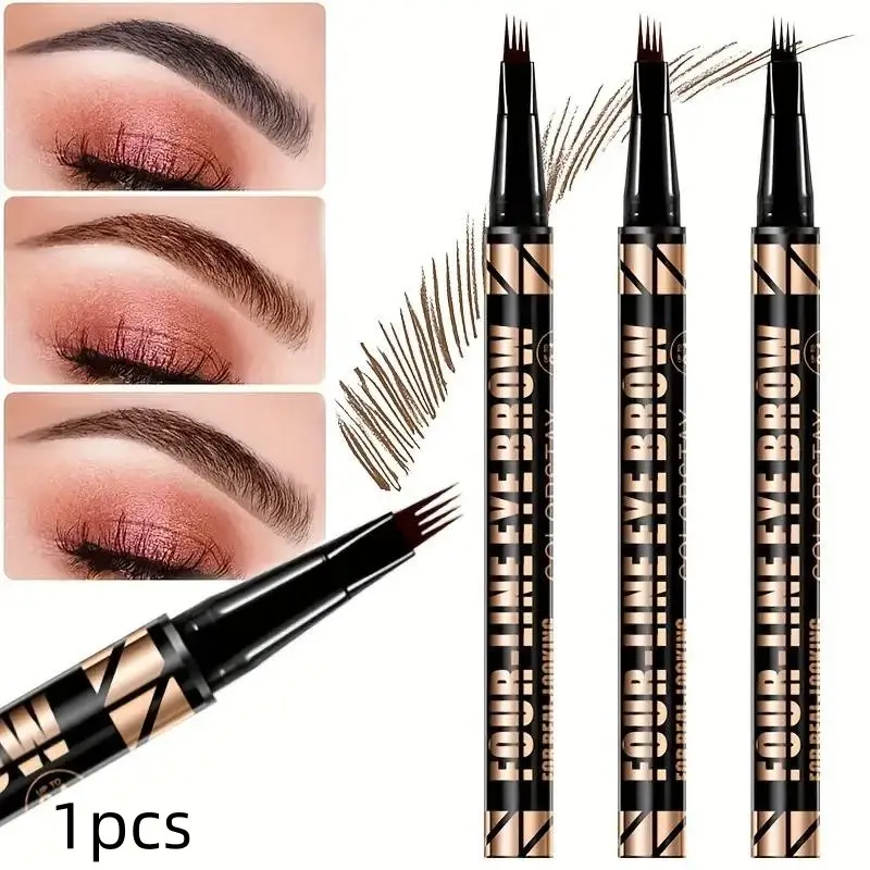 4-Head Eyebrow Pencil - Long-lasting and durable, 4-pronged design, smooth application, quick-drying, suitable for daily use and parties, holiday gift for women, birthday gift, Eyebrow Makeup Products