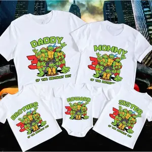 Personalized Ninja Turtles Birthday Family Matching Birthday Kid T Shirt