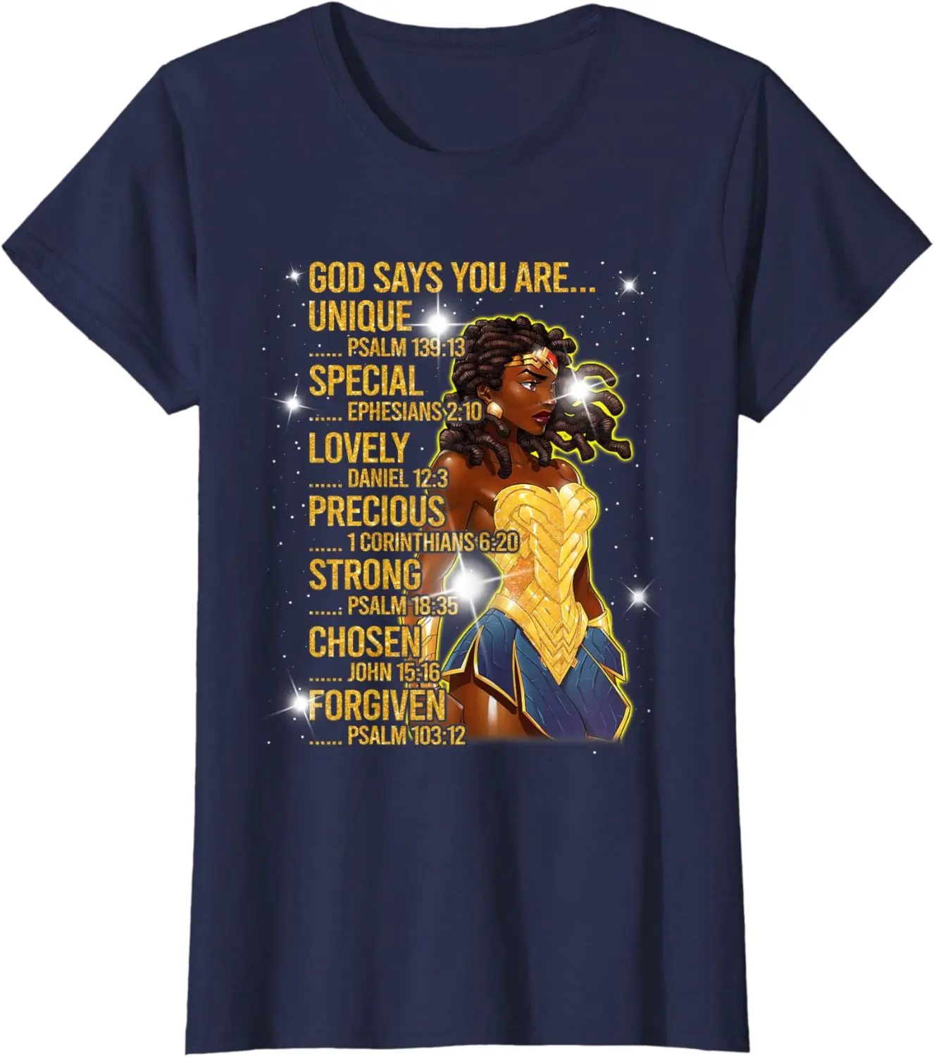 Wonder Black Woman, Black Strong Woman Tee T-Shirt
