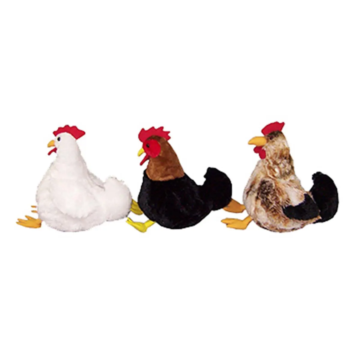 212 MAIN 12 in. Chicken-Shaped Plush Cat Toys - Assorted Colors, Fun Design, Soft Plush Material, Pack of 12, Chicken-Shaped Plush Toys