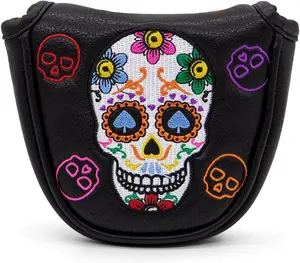 Sugar Skull Mallet Putter Cover – Sweet Style, Soft Feel, and a Hole-in-One Fit! 🍦🏌️‍♂️