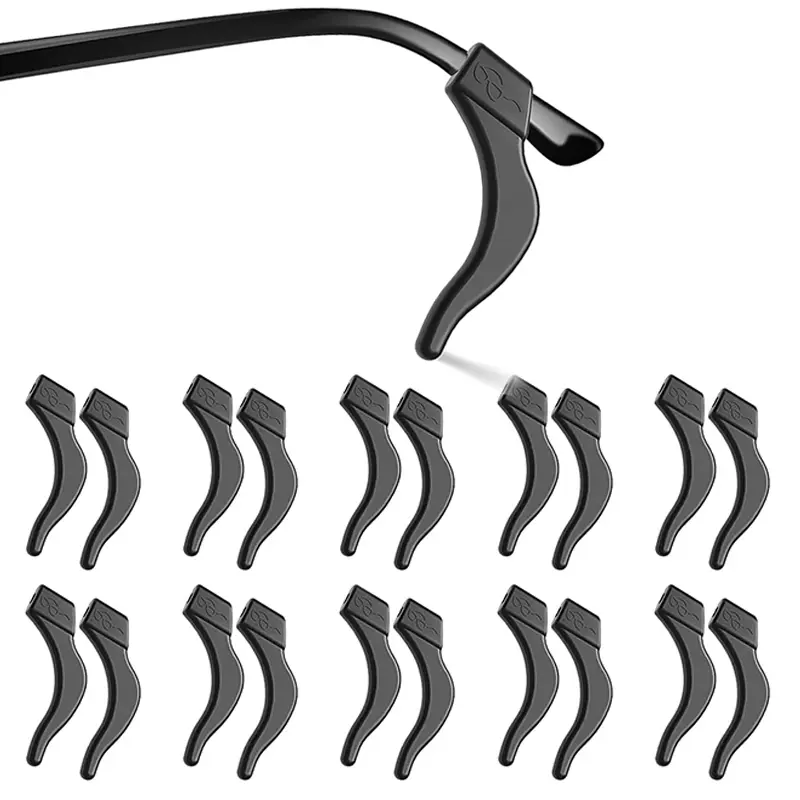 20 PCS Eye Glasses Ear Grippers Soft Silicone Eyeglass Ear Hooks, Non-Slip Eyeglasses Ear Grips for Glasses, Sunglasses, Reading Glasses backtoschool