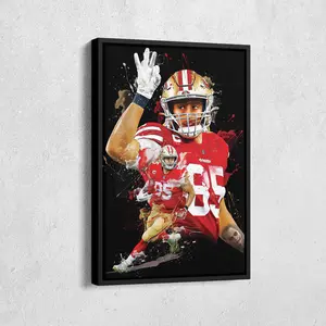 George Kittle Poster San Francisco Artwork Poster Wall Art Print Home Decor, Poster Gifts, Gift For Fan - Unframed