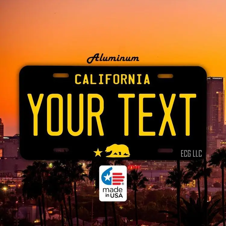 California Bear 12x6 Custom License Plate - High Quality Aluminum, UV Resistant, Custom Plate with Custom Text Options Mother's Day Gift summervibes